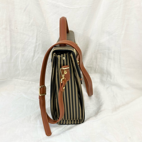 Chenson Vintage Striped Satchel - Picture 7 of 13